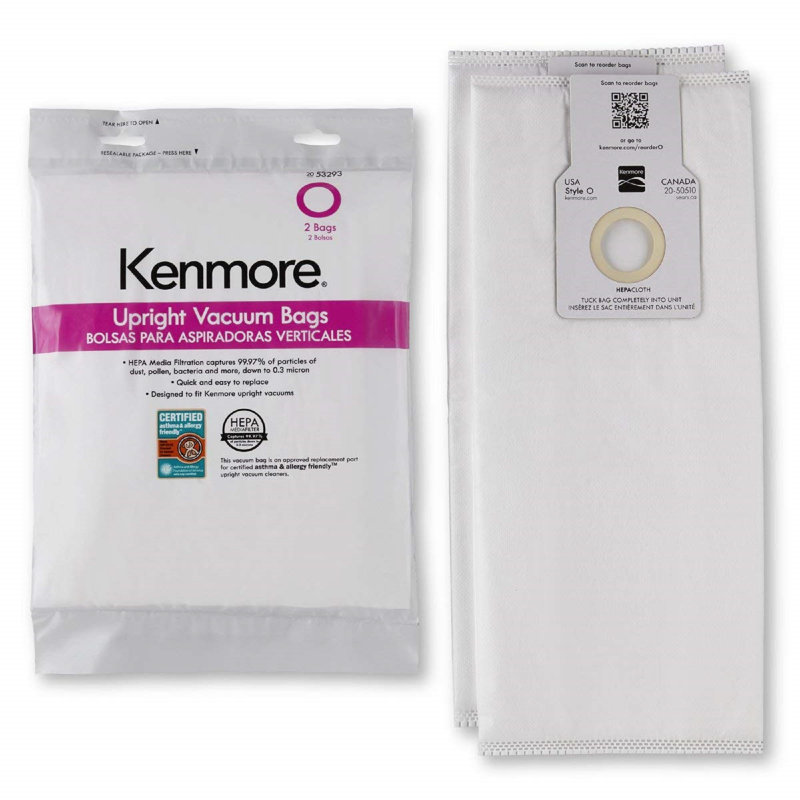 Kenmore O HEPA Vacuum Bags for Upright Vacuums Wayfair